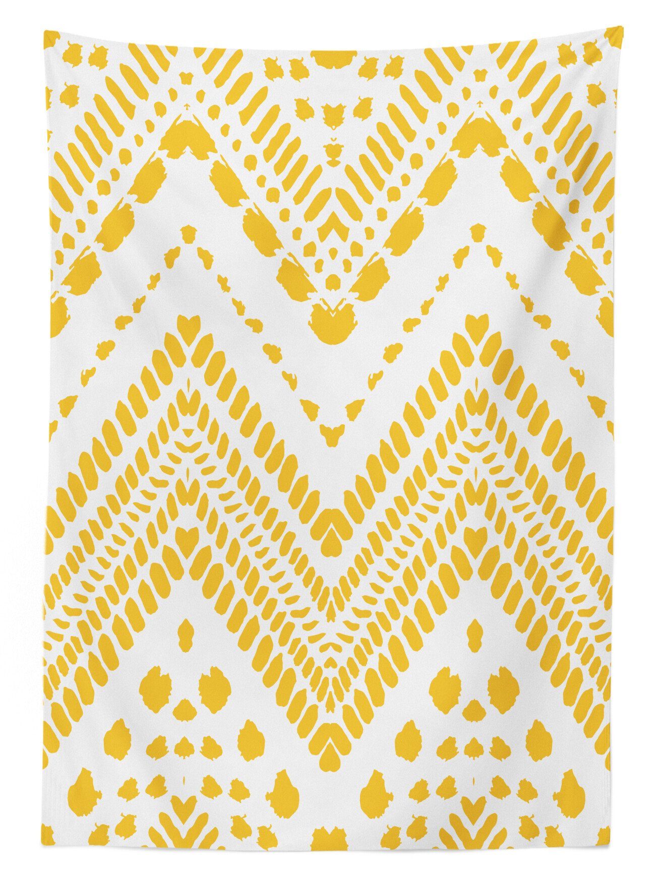 Aztec Tischdecke Yellow Farbfest Klare Bereich Farben, den Waschbar Abakuhaus Muster geeignet Chevron Außen Für