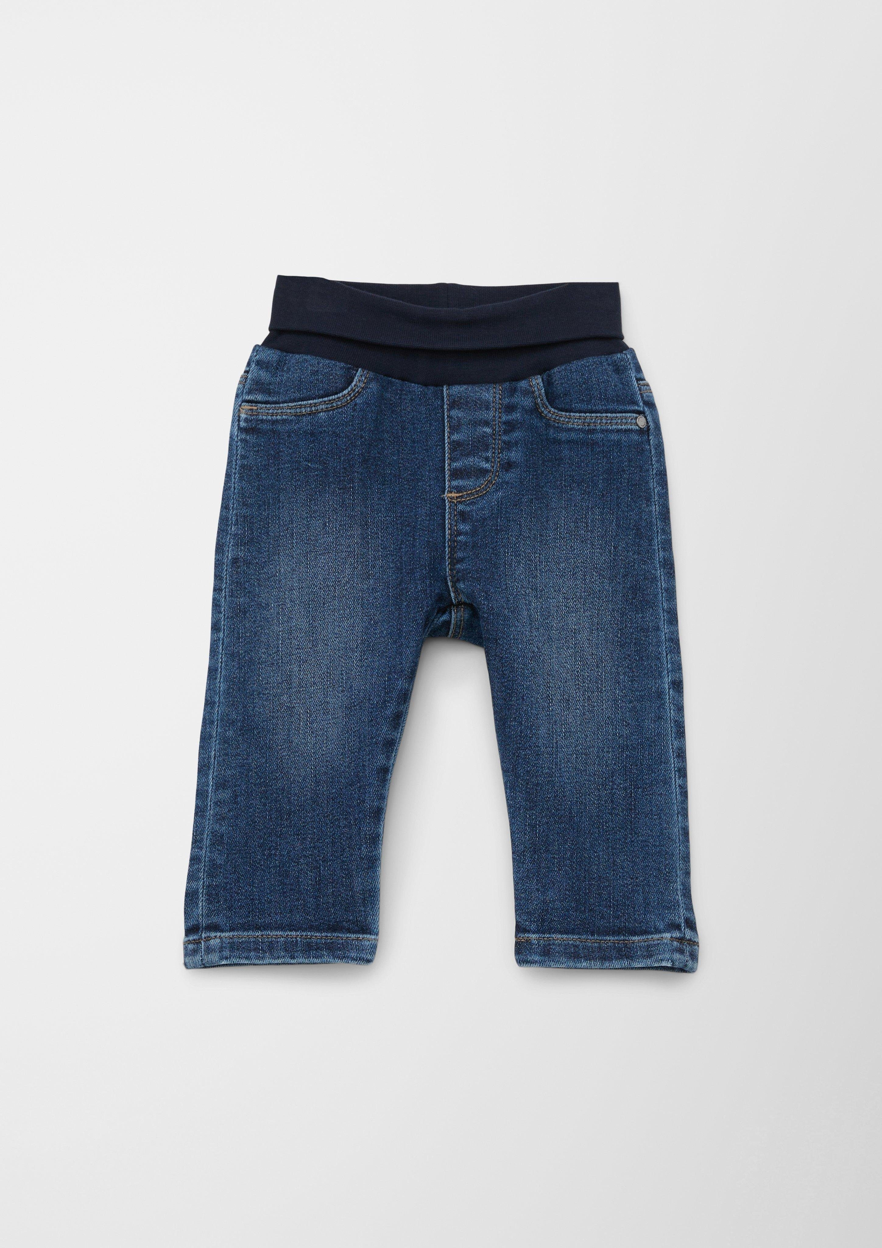 Stoffhose Jeans mit weichem Rippbund