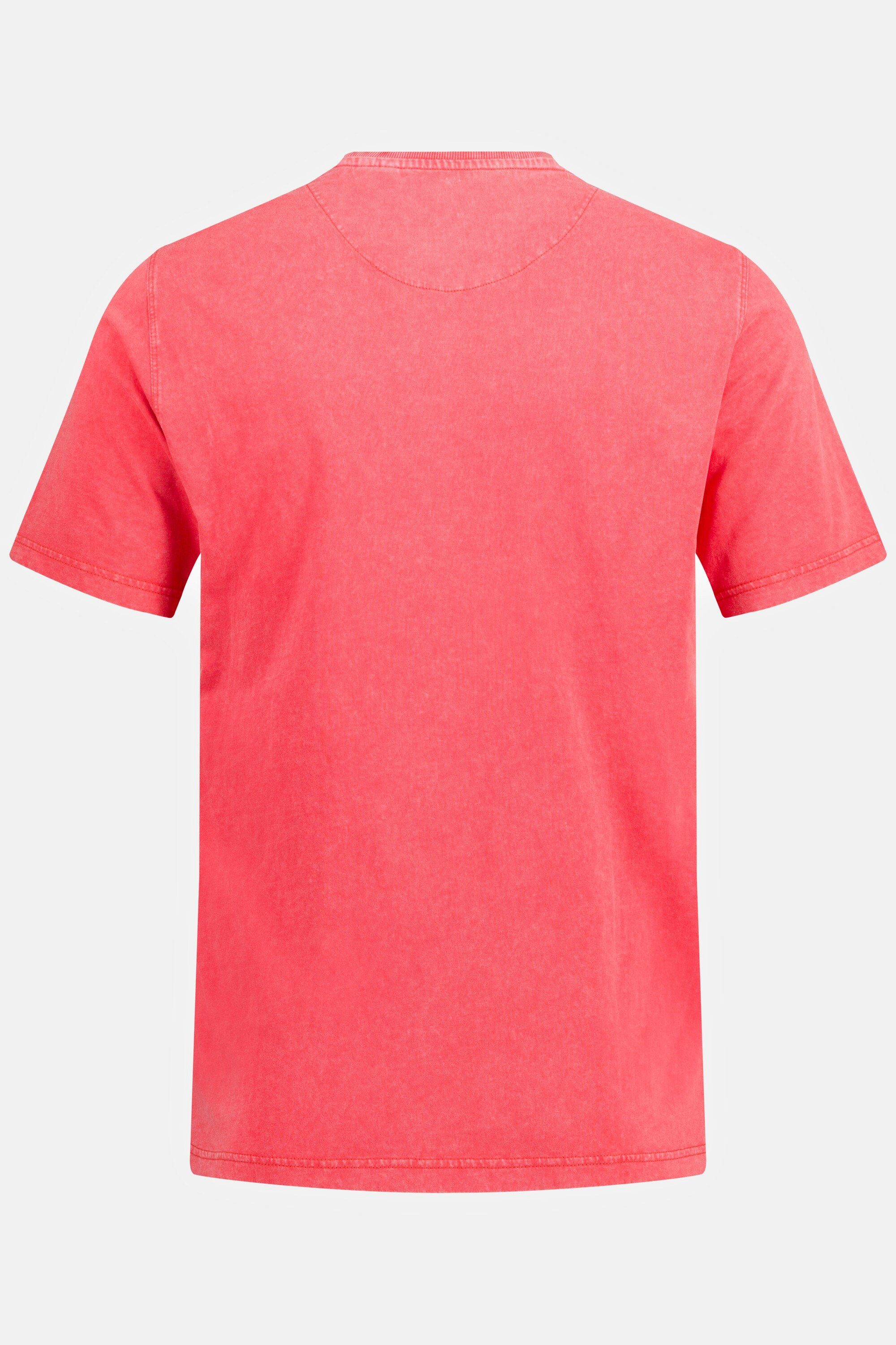 rot JP1880 T-Shirt Rundhals Halbarm Brusttasche T-Shirt