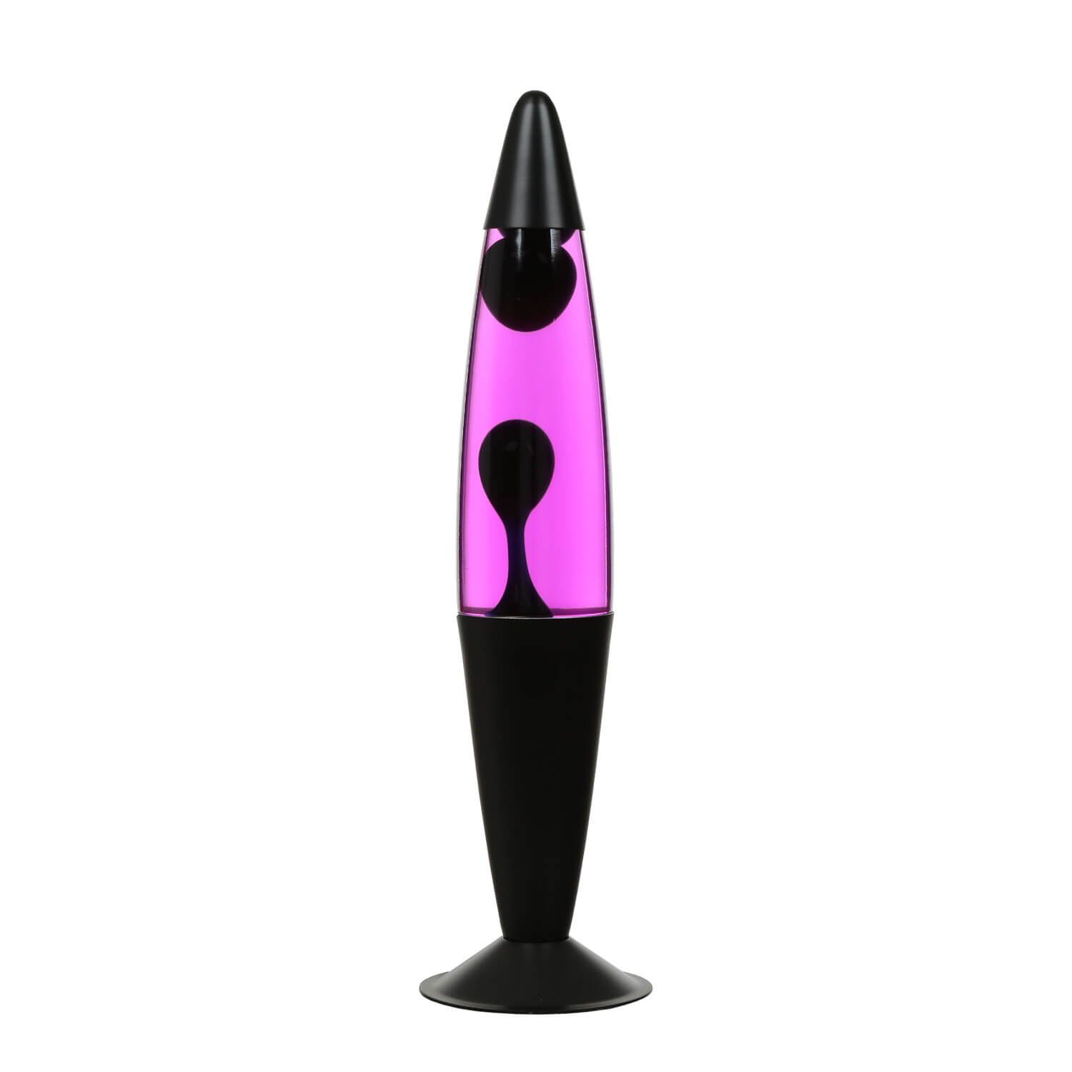 Licht-Erlebnisse Lavalampe JENNY, Warmweiß, Retro Lampe Lila Pink Kabelschalter Tischleuchte