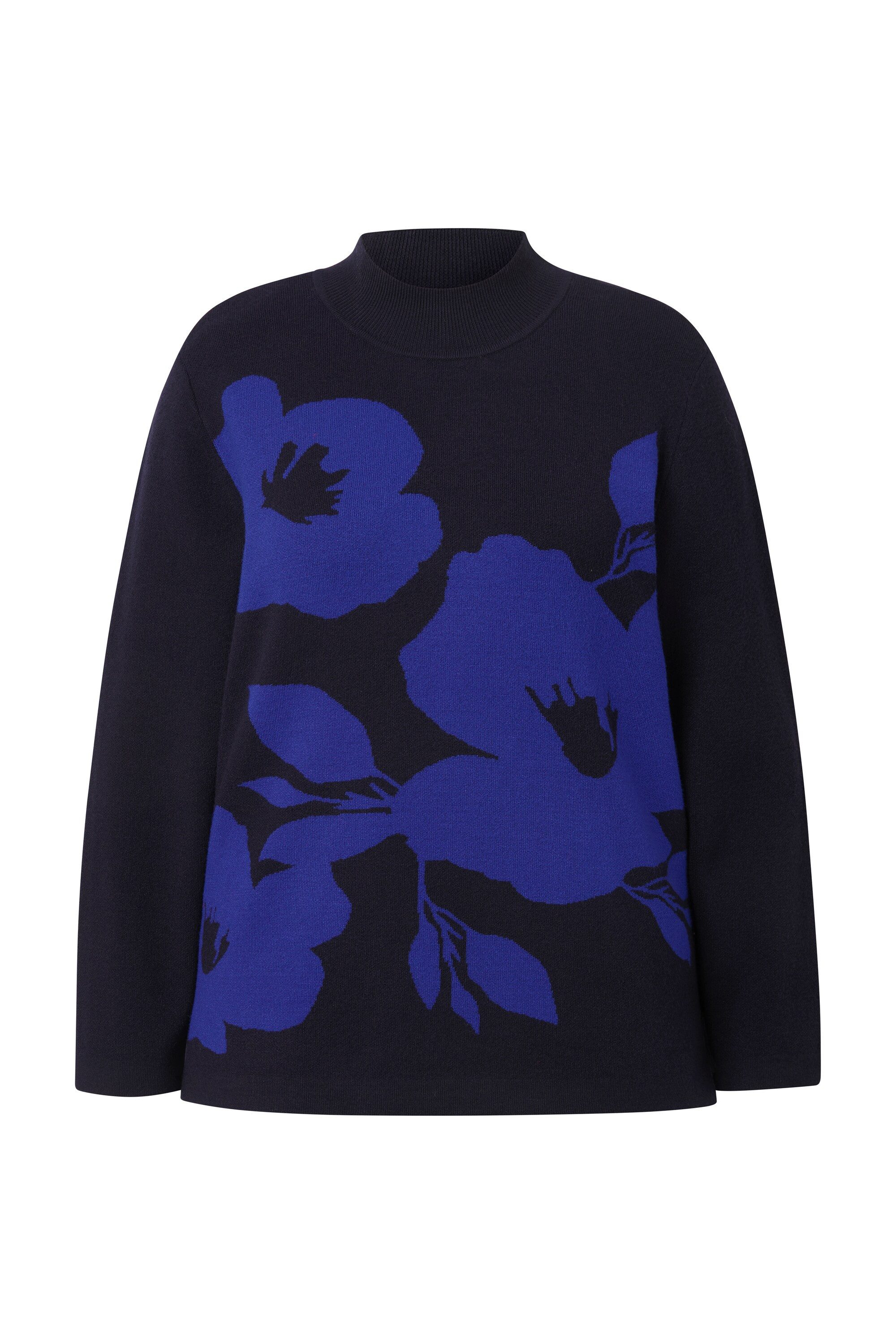 Ulla Popken Strickpullover Pullover Blüten Oversized günstig online kaufen