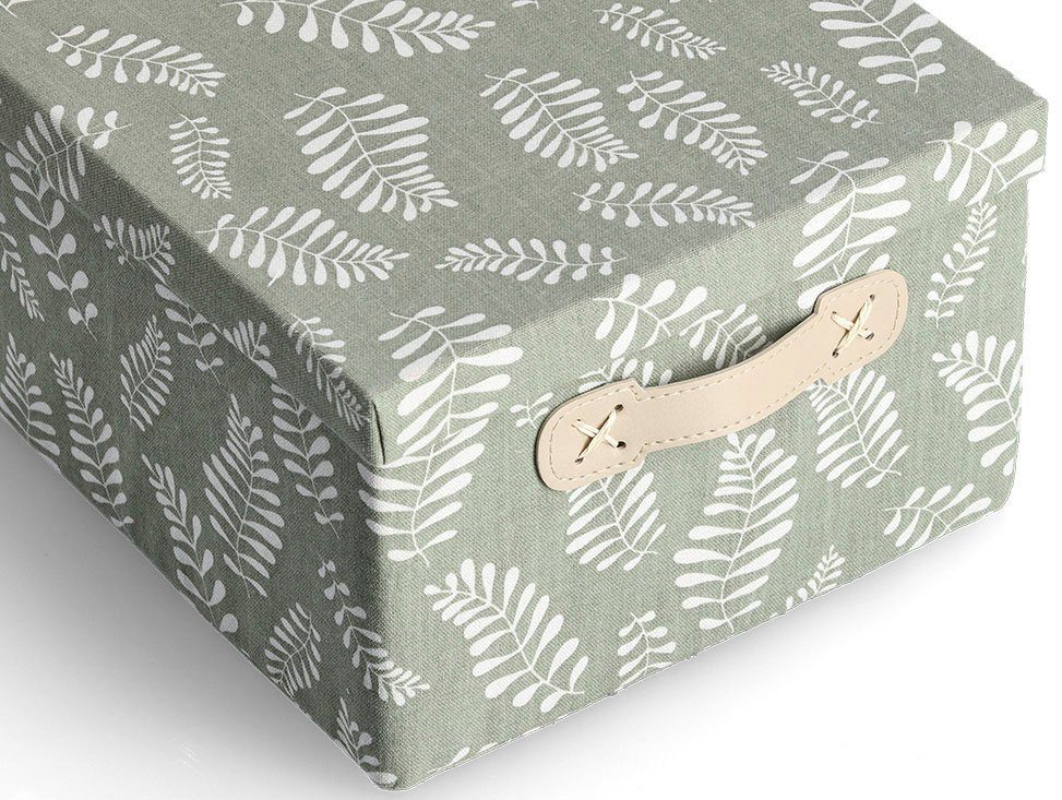 Zeller Present Aufbewahrungsbox Leaves (1 St), Baumwollmix