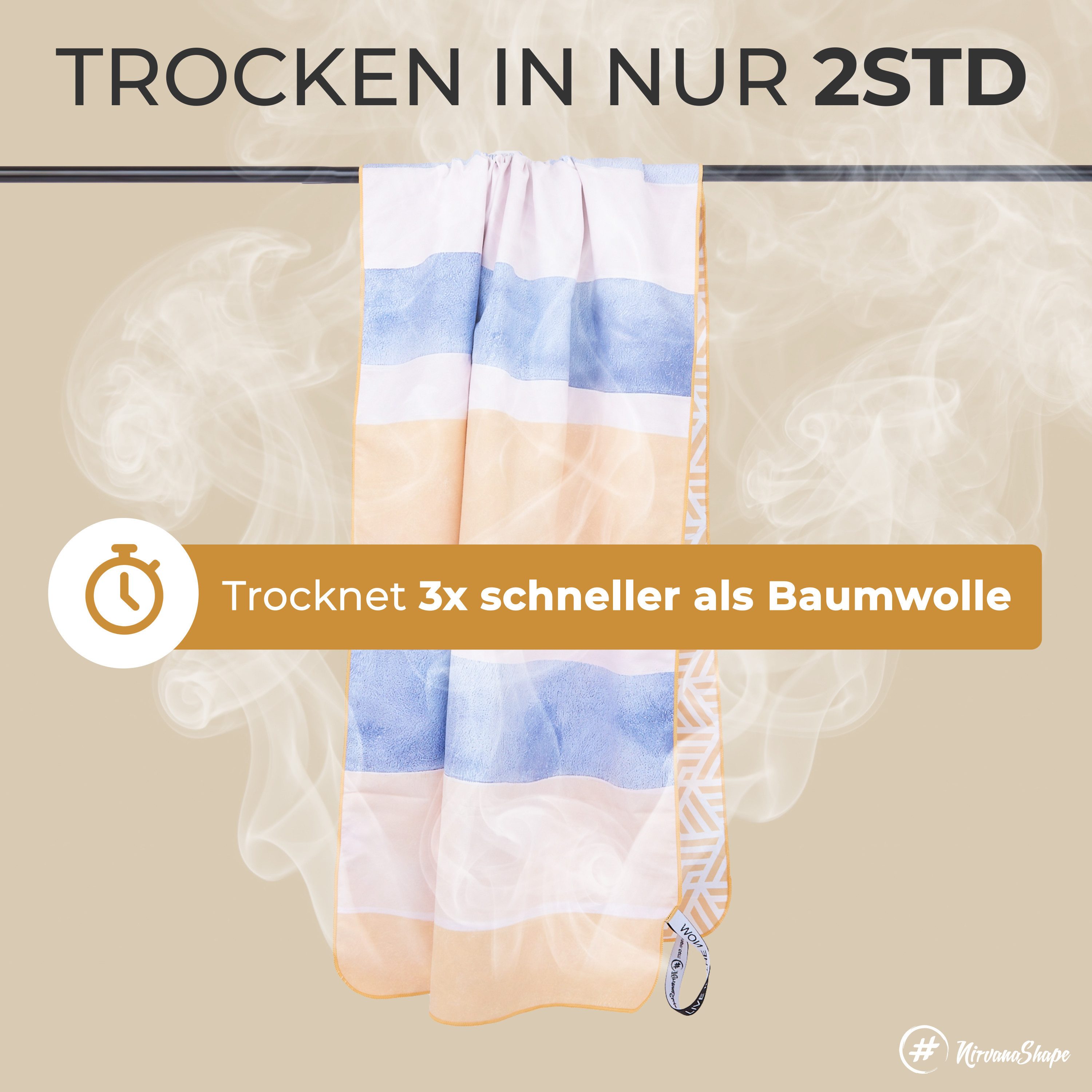 NirvanaShape Strandtuch Reise Handtuch Strandtuch XXL - Strandhandtuch, Mikrofaser Badetuch – Bild 5 von 5