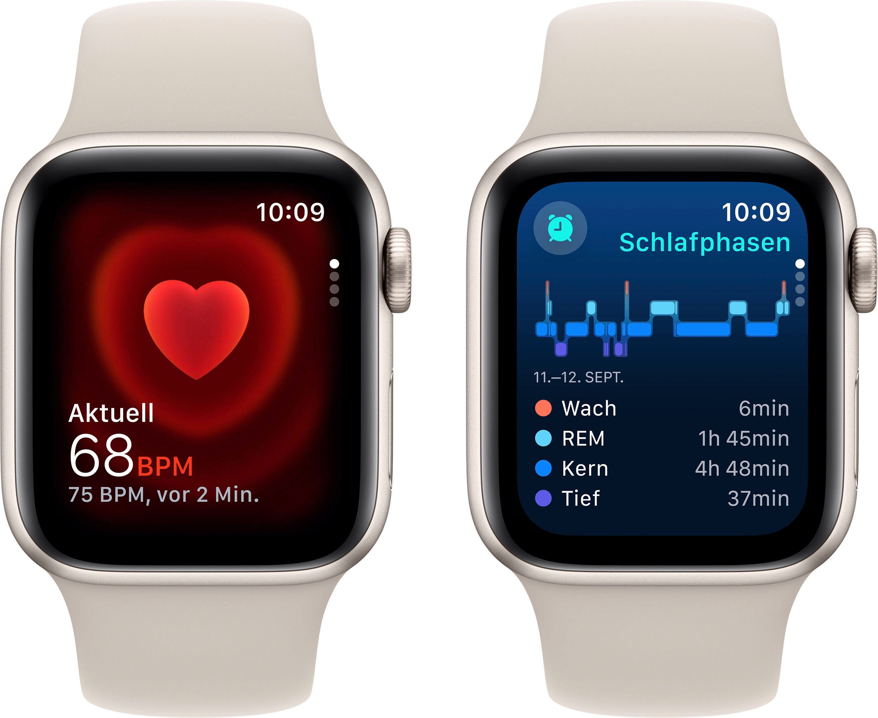 Apple Watch SE GPS Smartwatch M/L mm Zoll, OS cm/1,57 poalrstern polarstern Watch | Aluminium Sport 10), (4 Cellular Loop 40 