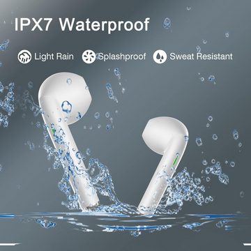 Wnaldc Bluetooth 5.3 kabellos 42 Stunden Noise-Cancelling- In-Ear-Kopfhörer (Rauschunterdrückung und Touch-Steuerung für ein immersives Hörerlebnis., für immersiven Klang,mit 4 Mikrofone IPX7 Wasserdicht)