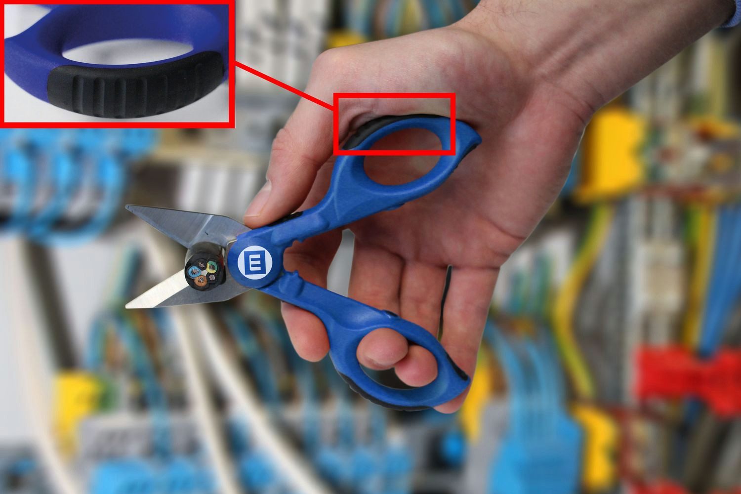 WEICON Kabelschere No. 35, mit 2K-Griff inkl. Abisolier- und Crimpfunktion, 0,5 - 4 mm², TÜV-zertifiziert