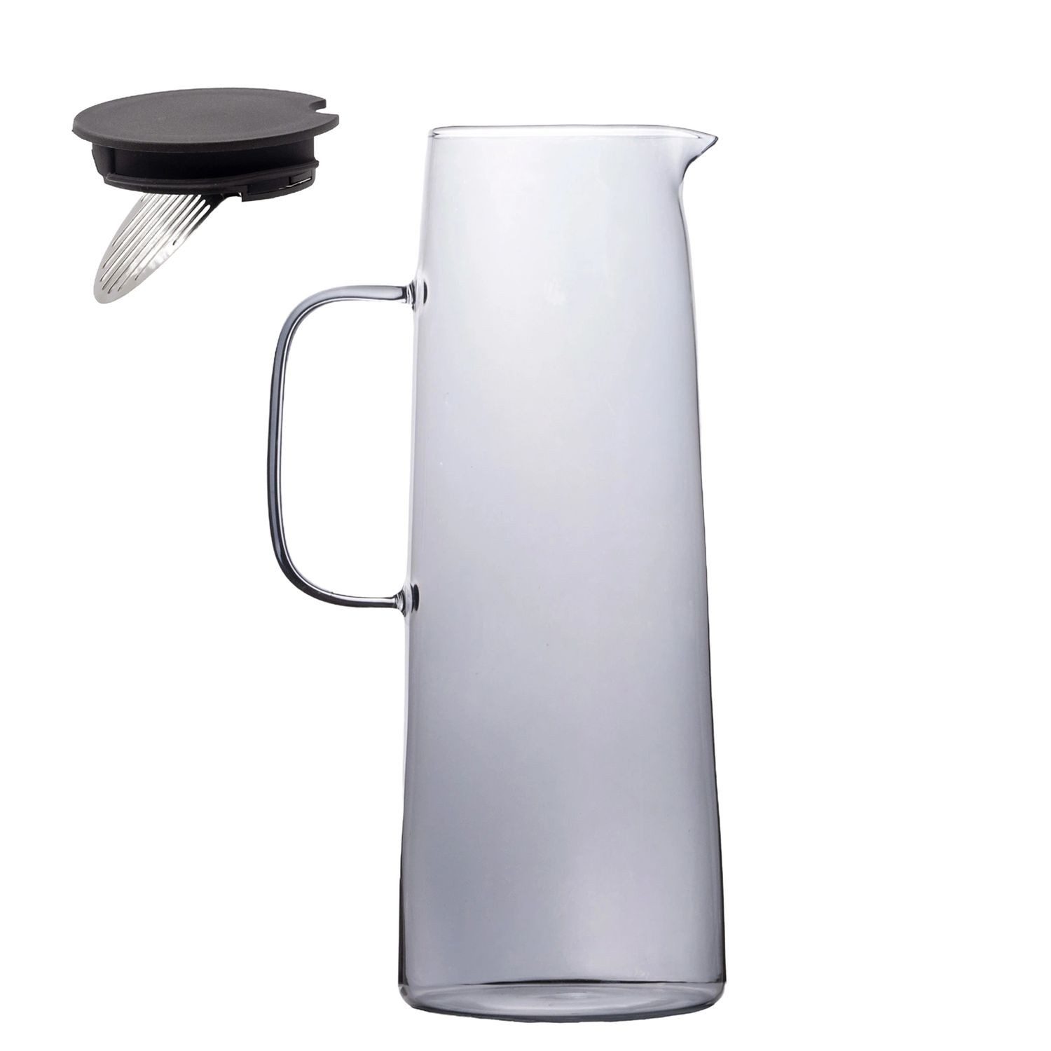 Intirilife Karaffe, (1-tlg), Karaffe Kanne Krug aus Glas 1.7 L