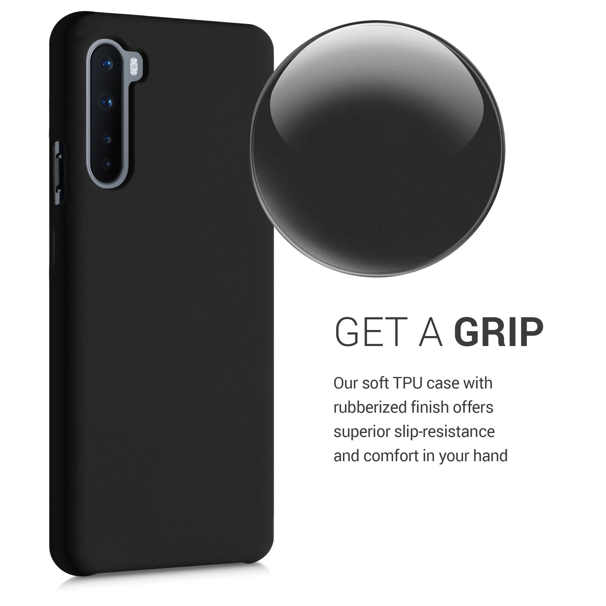 kwmobile Handyhülle Handyhülle für OnePlus Nord Hülle, Weiches Handy Silikon Case - Schutzhülle Cover