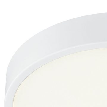 Globo LED Deckenleuchte, LED-Leuchtmittel fest verbaut, Neutralweiß, LED Decken Lampe Aluminium Leuchte Weiß Opal Dimmbar Bade Zimmer