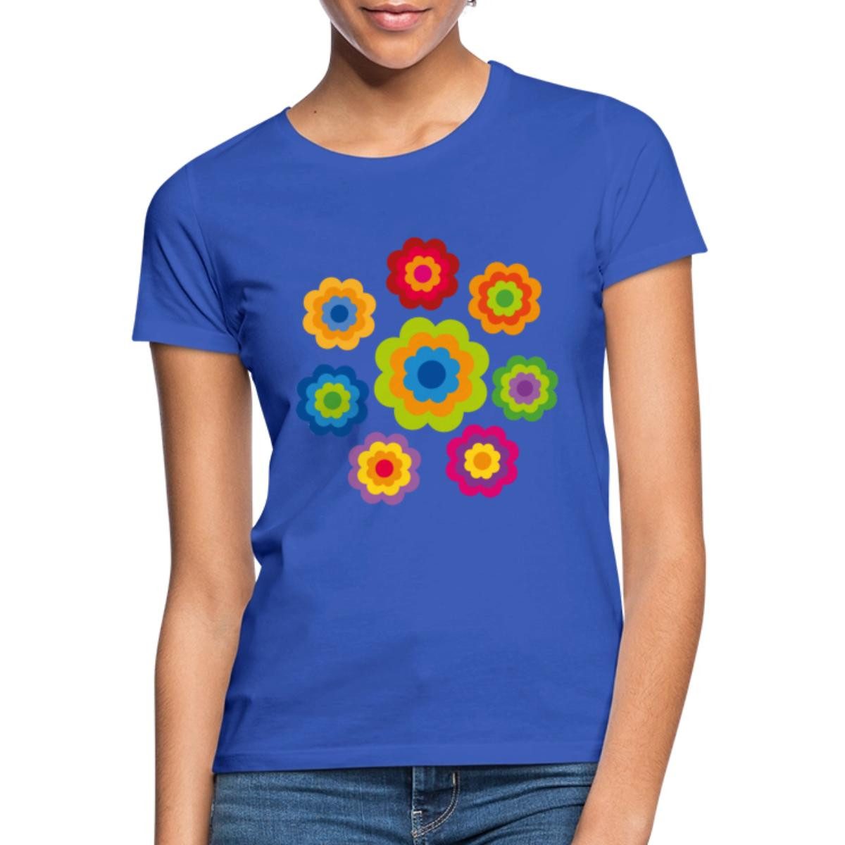 Spreadshirt T-Shirt 70er Jahre Hippie Flower günstig online kaufen