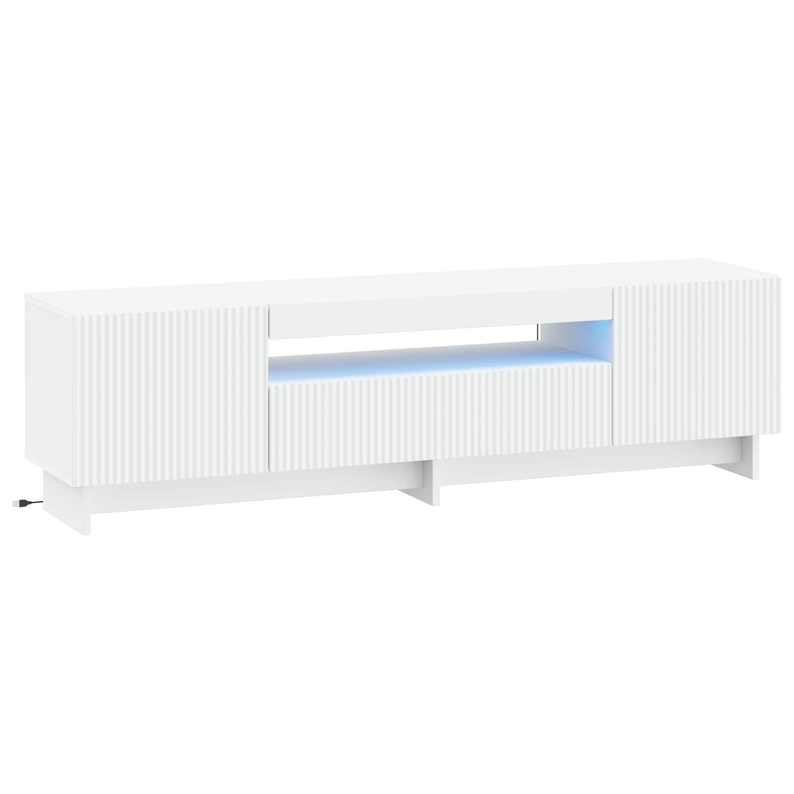 vidaXL TV-Schrank LED-TV-Schrank EDE 153 x 35 x 43 cm Weiß Holzwerkstoff (1-St)