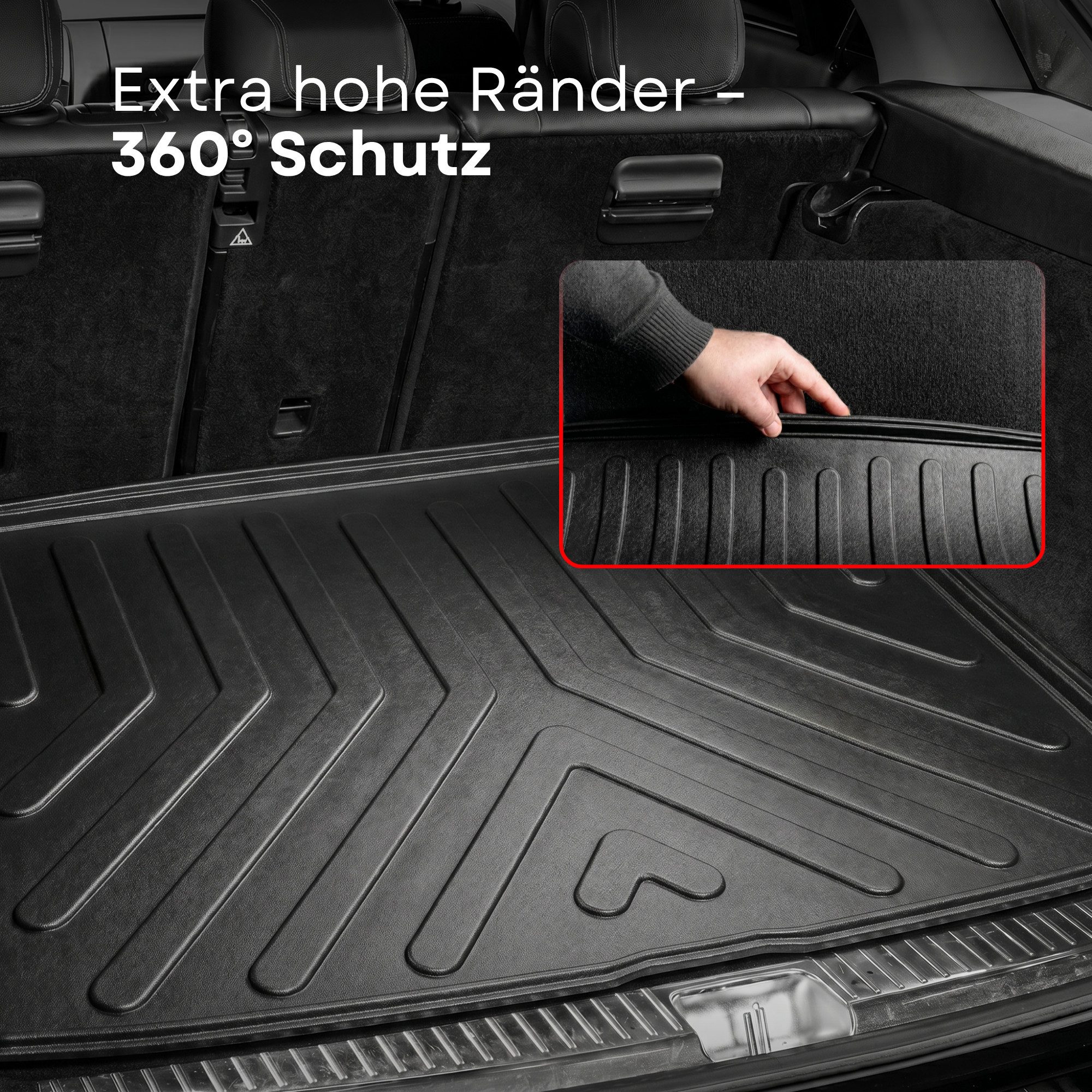 fussmattenprofi.com Auto-Fußmatte 3D auto Kofferraummatte für BMW X1 (U11) 2022-2026 (Oberer Ladeboden) (1 St), für BMW BMW X1 – Bild 3 von 5