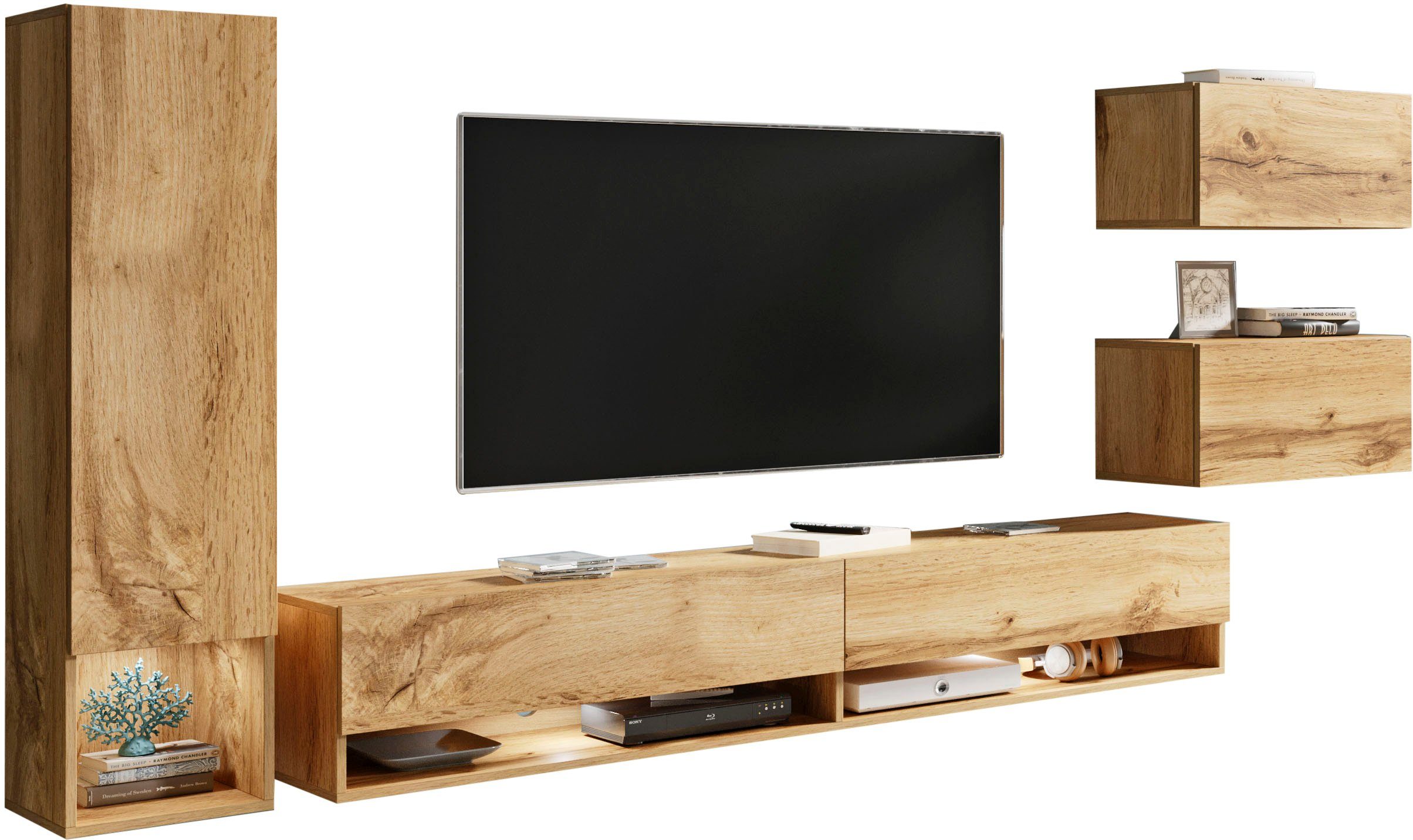 Home affaire Wohnwand Amadeo, (Set, 4-St)