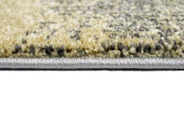Teppich Teppich modern Teppich Wohnzimmer Wellen gelb grau pastell, Carpetia, rechteckig, Höhe: 13 mm