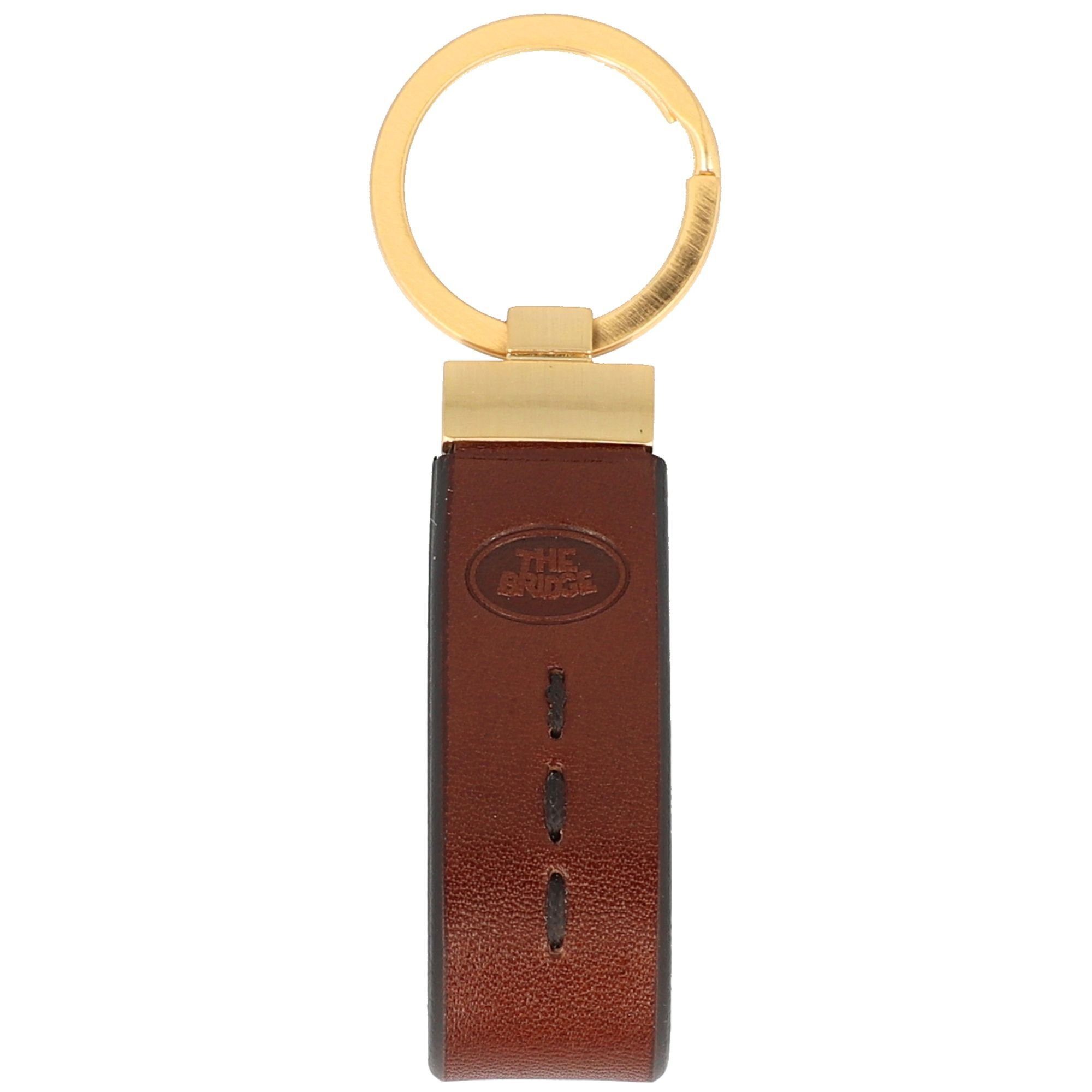 THE BRIDGE Schlüsselanhänger Duccio, Leder brown-gold | Schlüsselanhänger