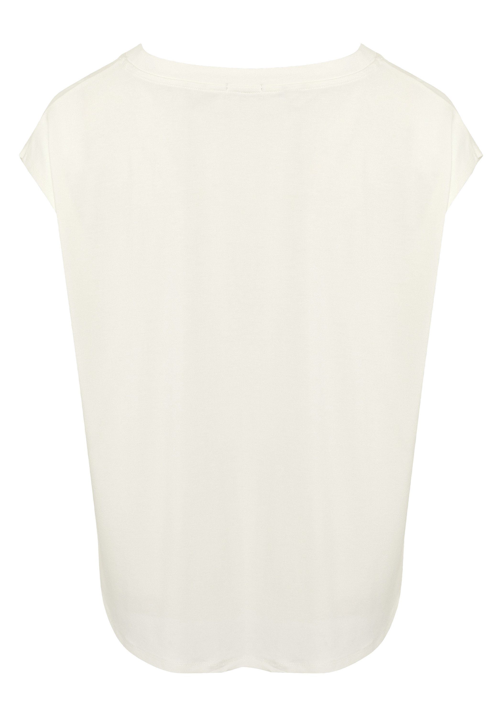 11-4202 Print-Shirt White und Schriftzug Motiv 1 mit Chiemsee Star T-Shirt