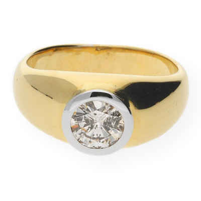 JuwelmaLux Fingerring Juwelmalux Ring 750/000 (18 Karat) Gold mit Brillant JL13-07-0053 56 (kein Set, 1-tlg)