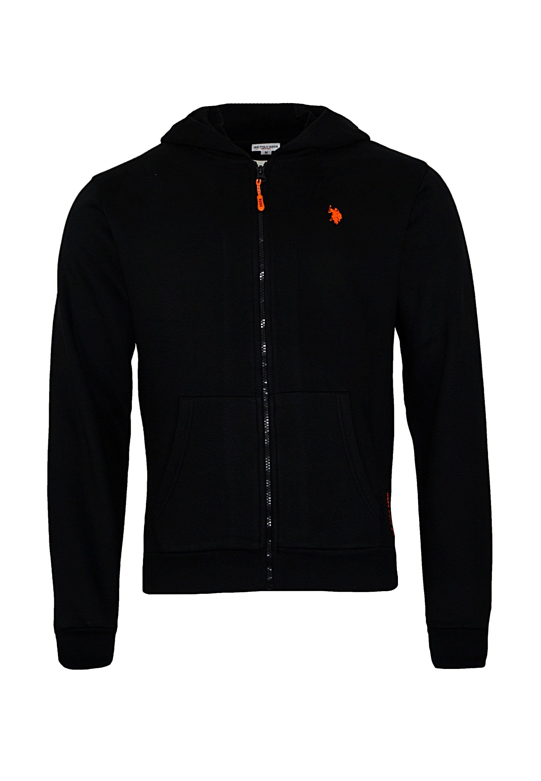U.S. Polo Assn. Sweatjacke Sweatjacke Hoodie Orange Typ (1-tlg)