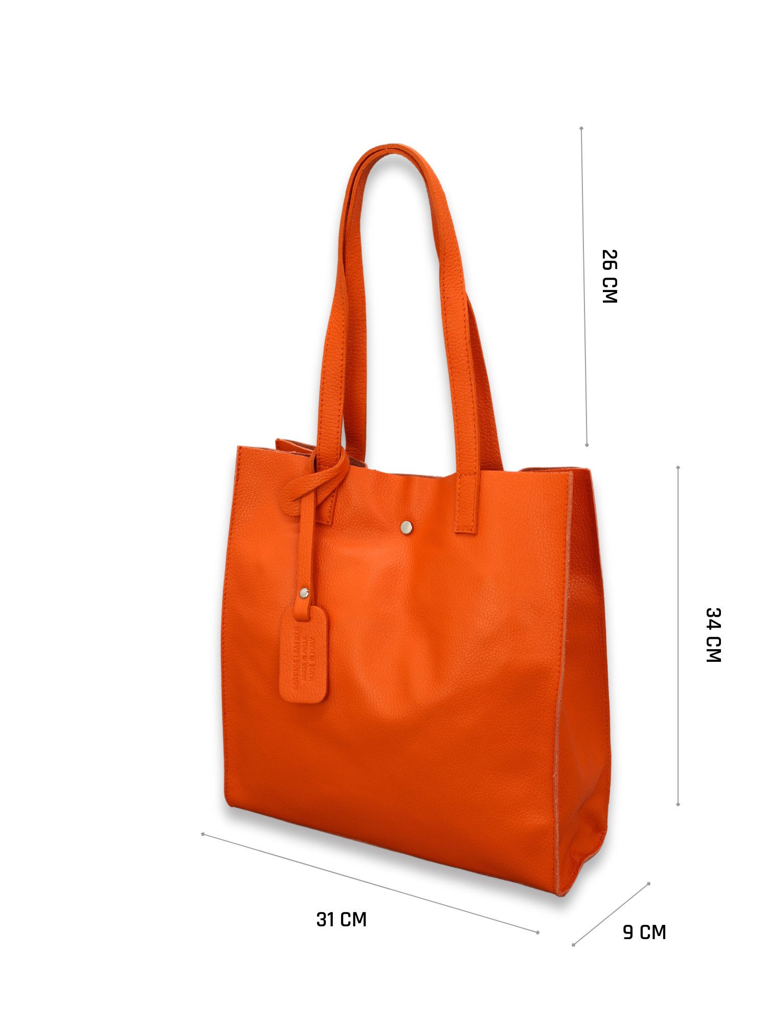 Adel Bags Shopper BENITA Schultertasche für Damen, Handtasche, echtes Leder, herausnehmbares Innenfach, Made in Italy
