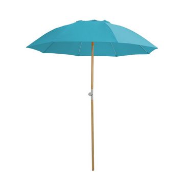SVITA Sonnenschirm Bambus, LxB: 200,00x200,00 cm, Belüftungssystem, Knickbar, Für 30/35/38mm Schirme, Hellblau