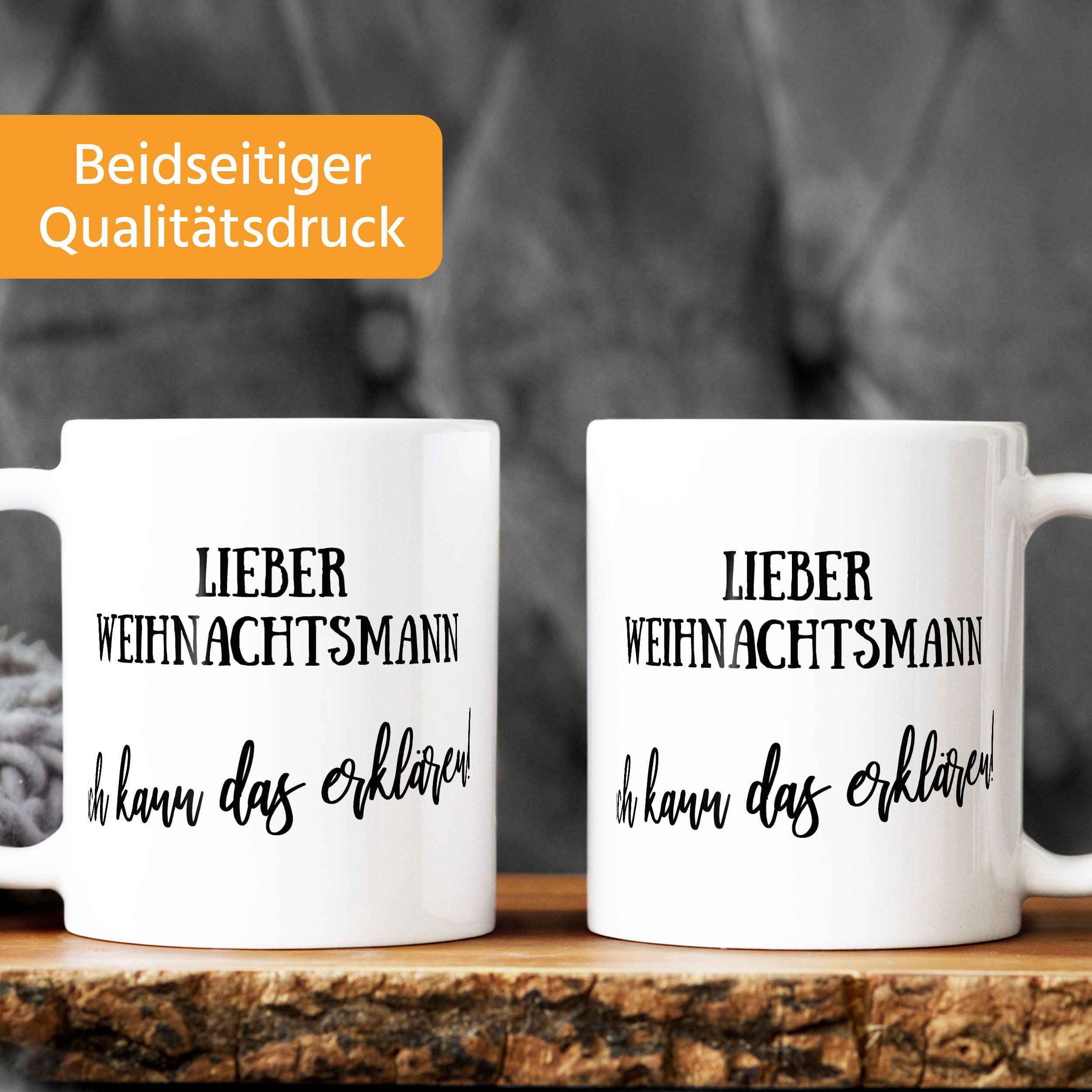 MoonWorks Tasse Kaffee-Tasse Weihnachten Lieber Weihnachtsmann, ich kann das erklären, Keramik
