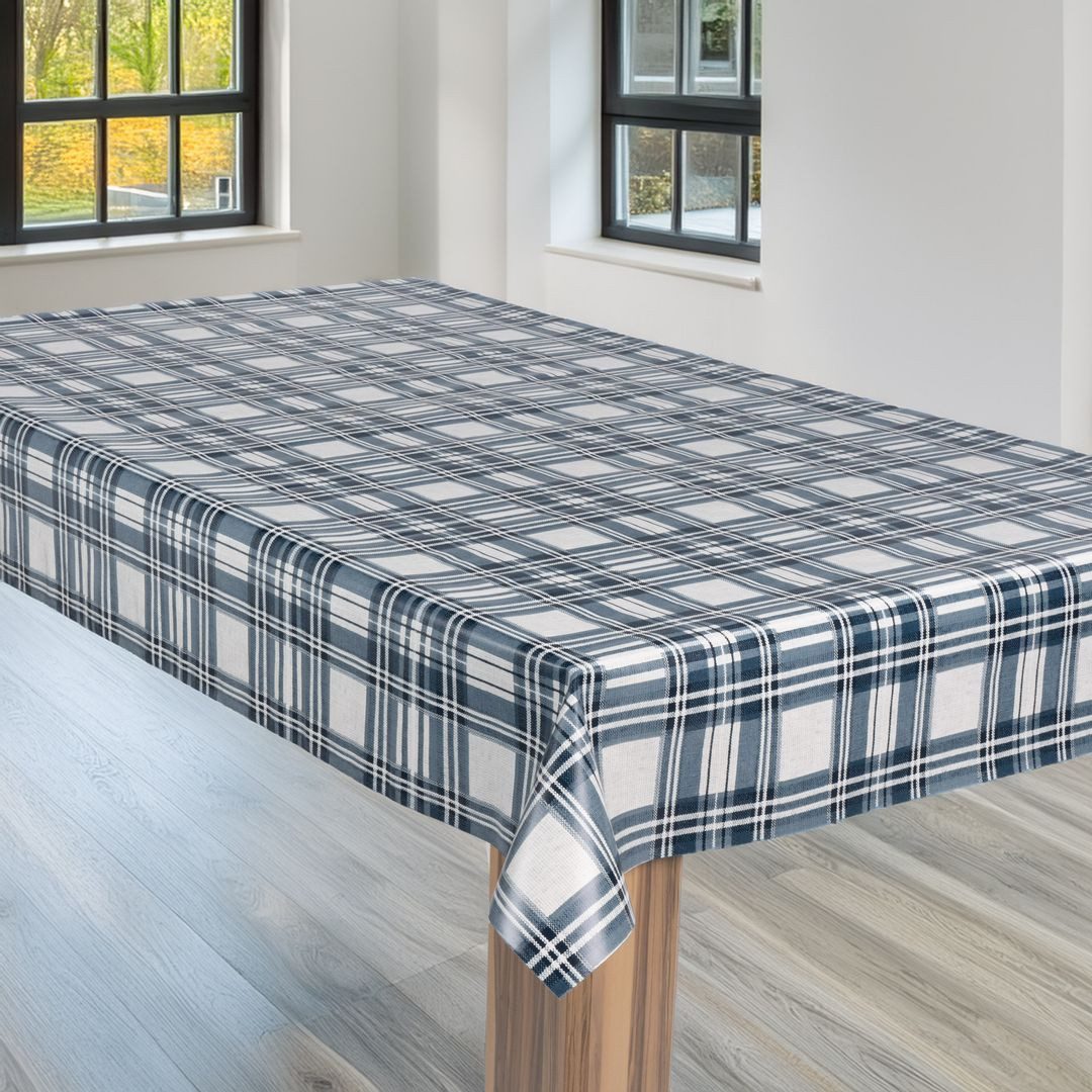 laro Tischdecke Wachstuch-Tischdecke Gartentischdecke Karo Weiß günstig online kaufen