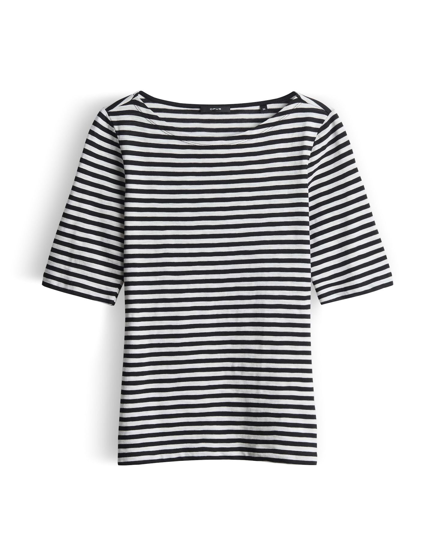 OPUS Kurzarmshirt SIZUKI aus nachhaltiger Baumwolle U-Boot-Ausschnitt, elas günstig online kaufen