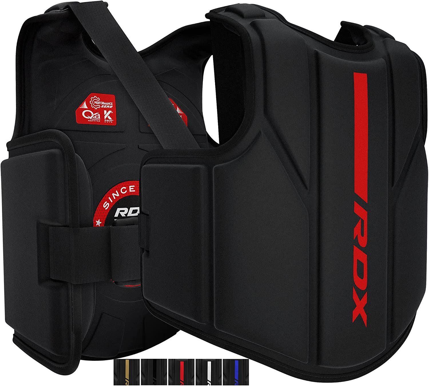 RDX Sports Brustprotektor RDX Body Protection Martial Arts, Chest Guard Bauchschutz Kickboxen Red