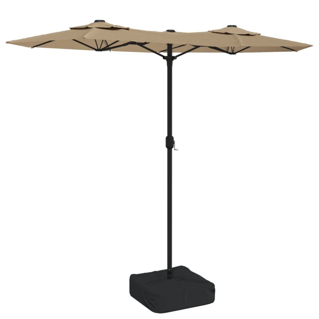 Thumbnail - furnicato Sonnenschirm Doppel-Taupe 316x145 cm, LxB: 316x145 cm