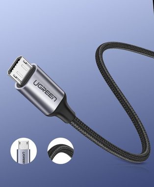 UGREEN Kabel USB - Micro USB Kabel Ladekabel Nylon Zubehör kompatibel USB-Kabel, (100 cm)