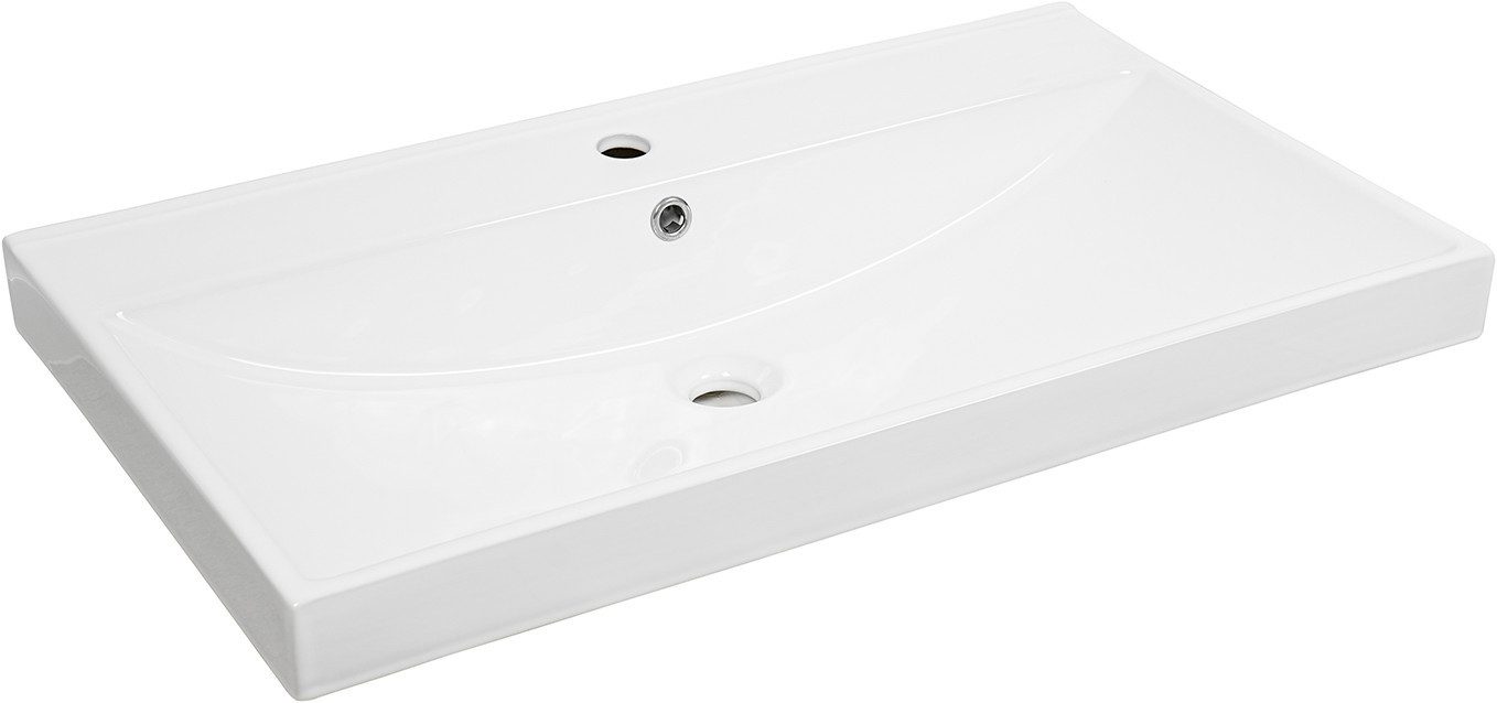 welltime Einbauwaschbecken Trento Deluxe, Mit Nano Glasur in 51,61,81,101 und 121cm erhältlich.