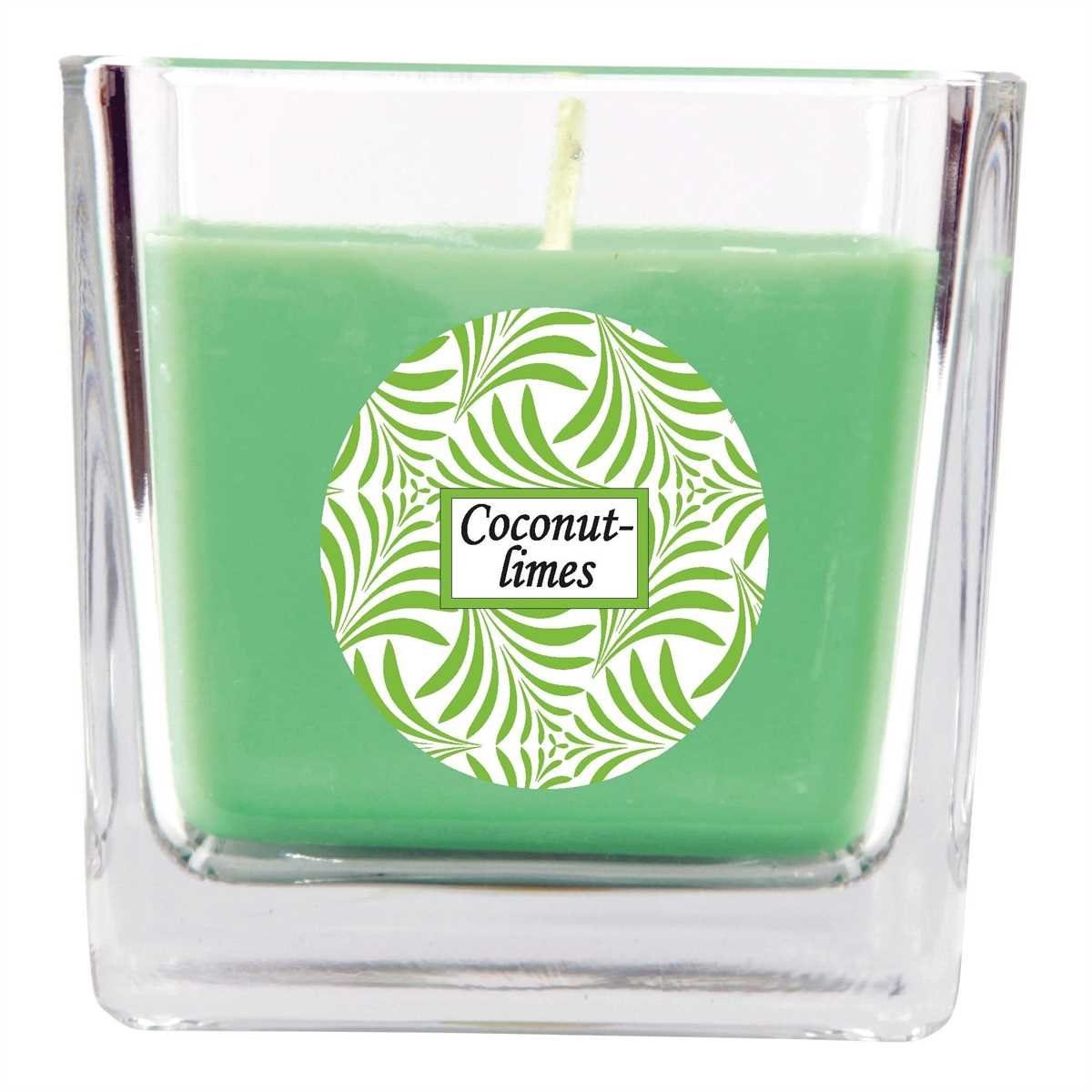 HS Candle Duftkerze (1-tlg), Kerze im Viereck-Glas, Motiv-Kerze mit ca. 50 Std. Brenndauer