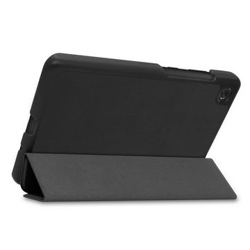 König Design Tablet-Hülle Lenovo Tab M7 (3rd Gen), Tablethülle für Lenovo Tab M7 (3rd Gen) Schutztasche Wallet Cover 360 Case Etuis Schwarz