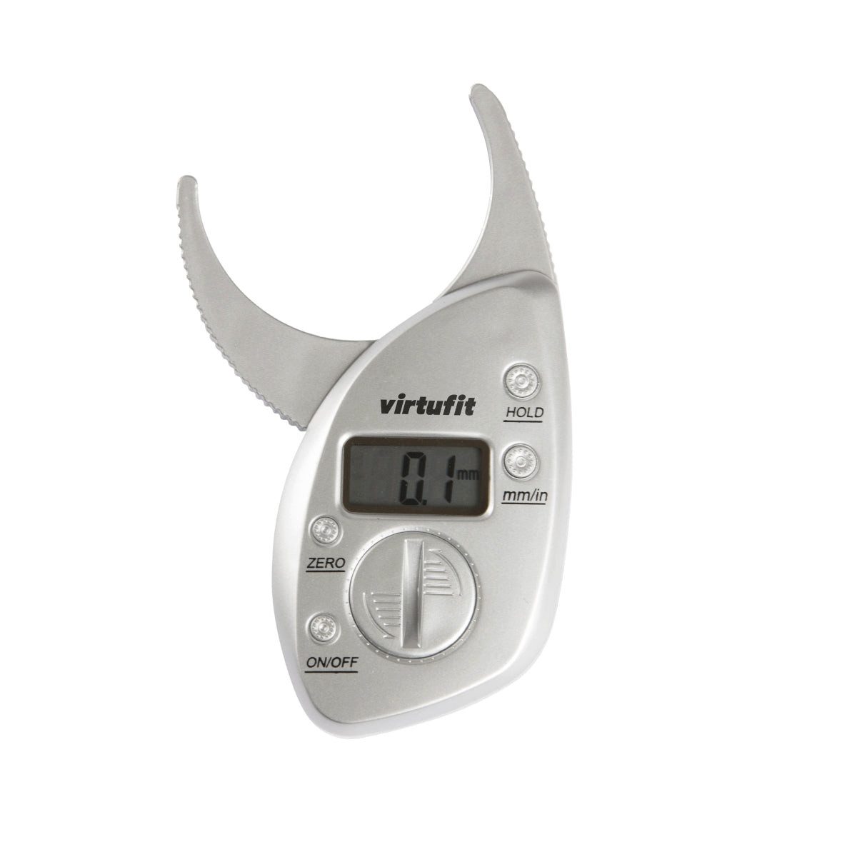 VirtuFit Körpermaßband VirtuFit Digitale Hautfaltenmesszange Körperfettmessgerät Grau