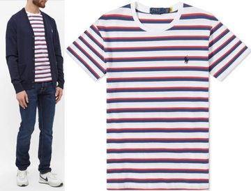 Ralph Lauren T-Shirt POLO RALPH LAUREN Striped Tee T-Shirt Shirt Custom Slim Fit Pure Cotto