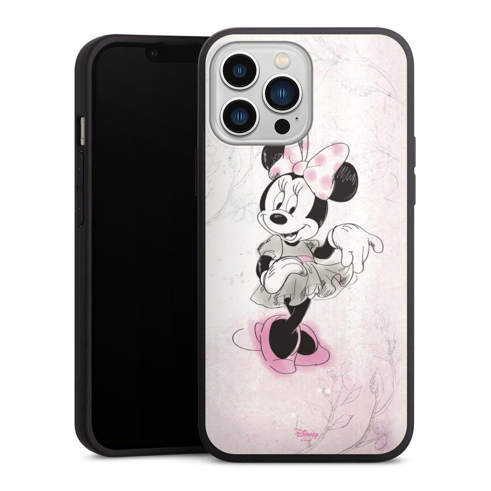 DeinDesign Handyhülle Minnie Mouse Disney Vintage Minnie Watercolor, Apple iPhone 13 Pro Max Silikon Hülle Premium Case Handy Schutzhülle