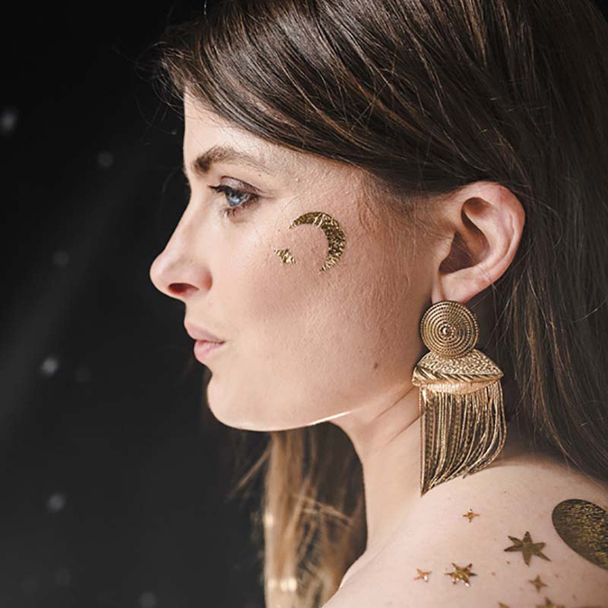 partydeco Schmuck-Tattoo Tattoo Happy New Year Silvester