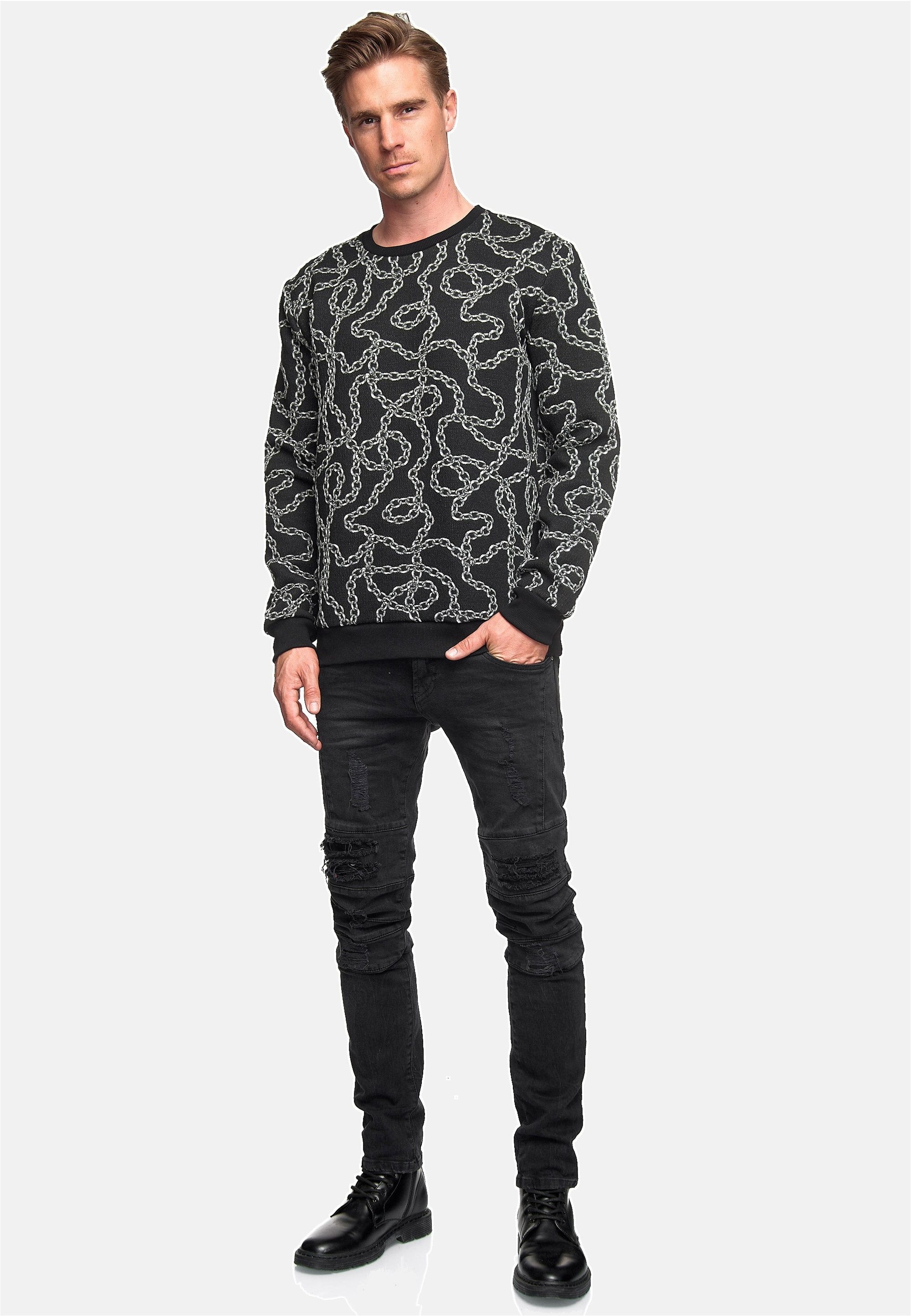 Rusty Neal Strickpullover mit ausgefallenem Muster