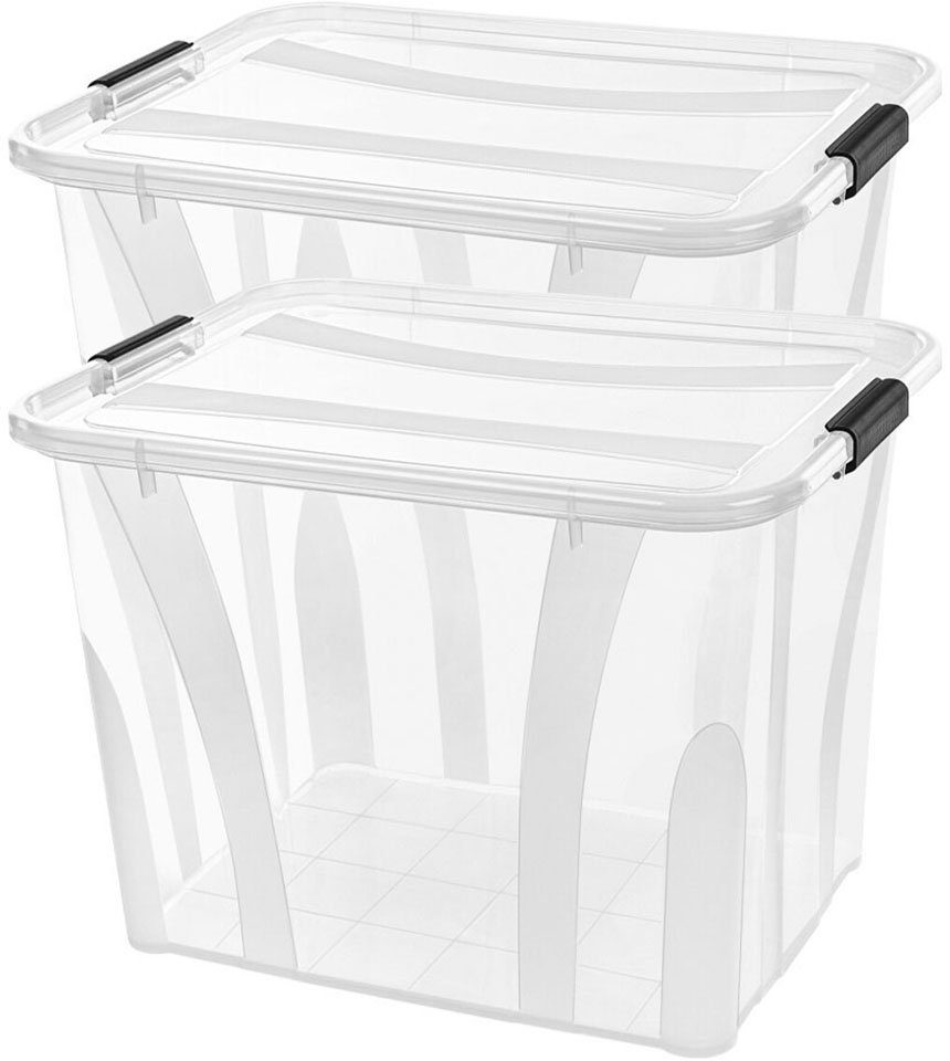 Siena Home Aufbewahrungsbox Anzio (Set, 2 St), Kunststoff, 100% recyclebar