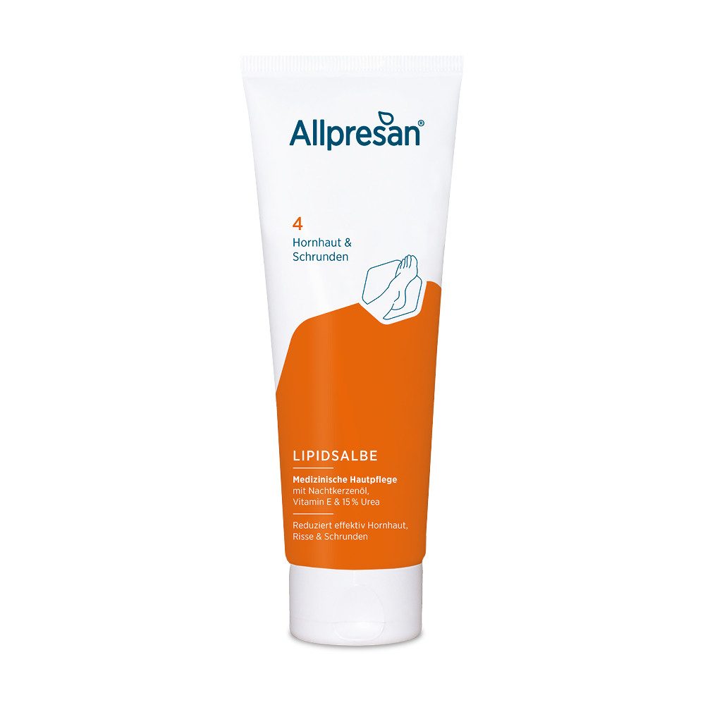 Allpresan Fußschaum Allpresan Fuß spezial Nr. 4 Hornhaut und Schrunden -Produkt wählbar- Ideal auch als intensive Nachtpflege, 1-tlg., Medizinische Hautpflege-Creme mit 15% Urea, Vitamin E & Nachtkerzenöl