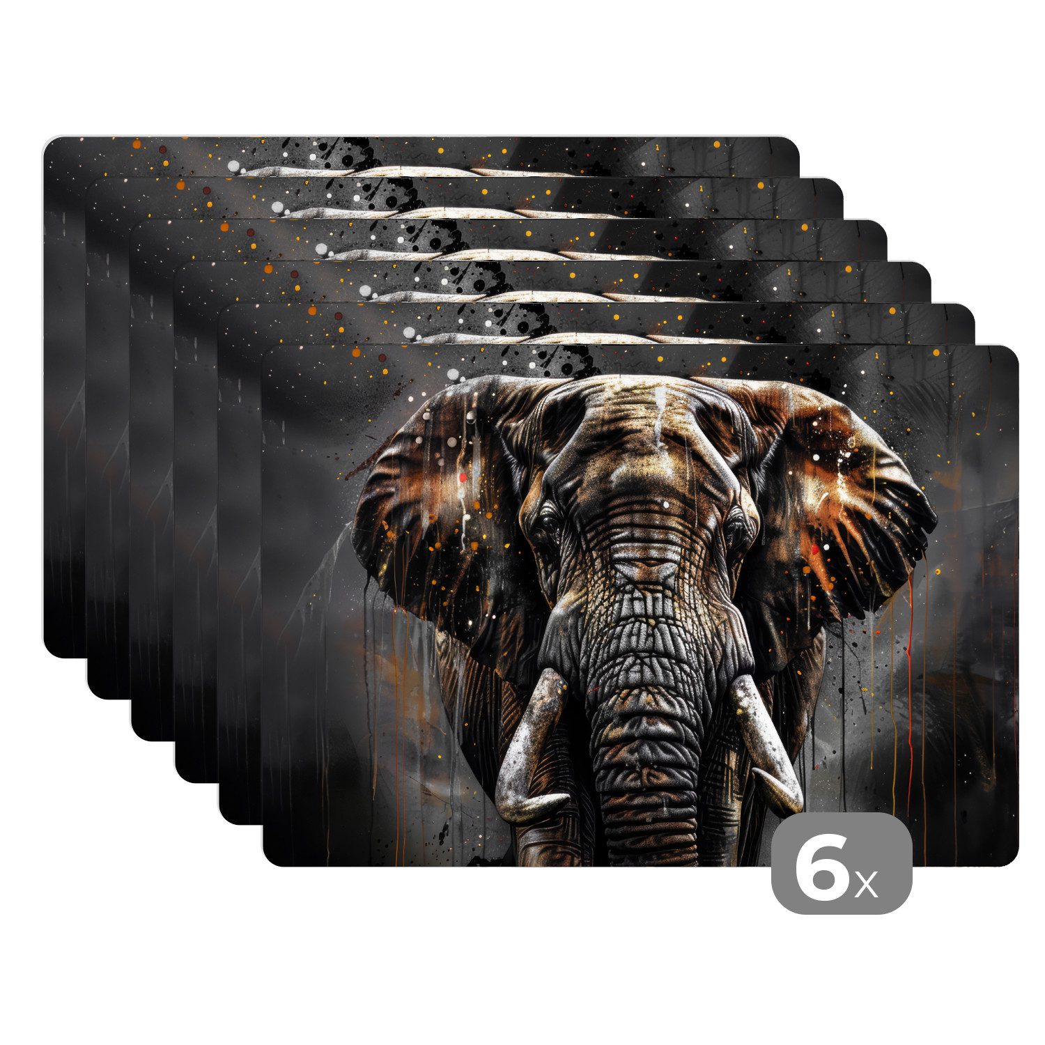 MuchoWow Platzset Elefant - Aquarell - günstig online kaufen