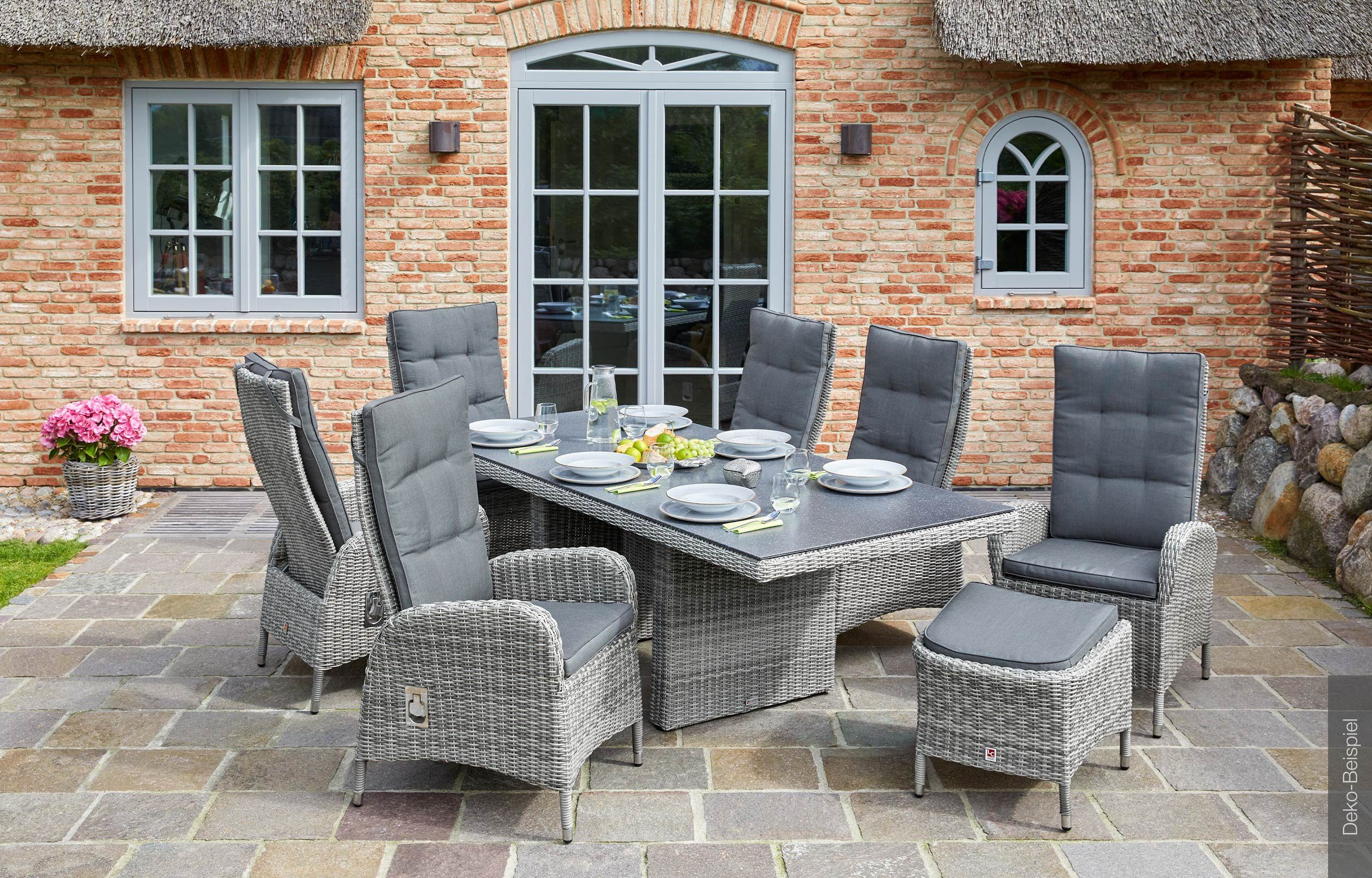 LC Garden Gartentisch Dining Esstisch »Bilbao« Gartentisch 220cm Spraystone Grau
