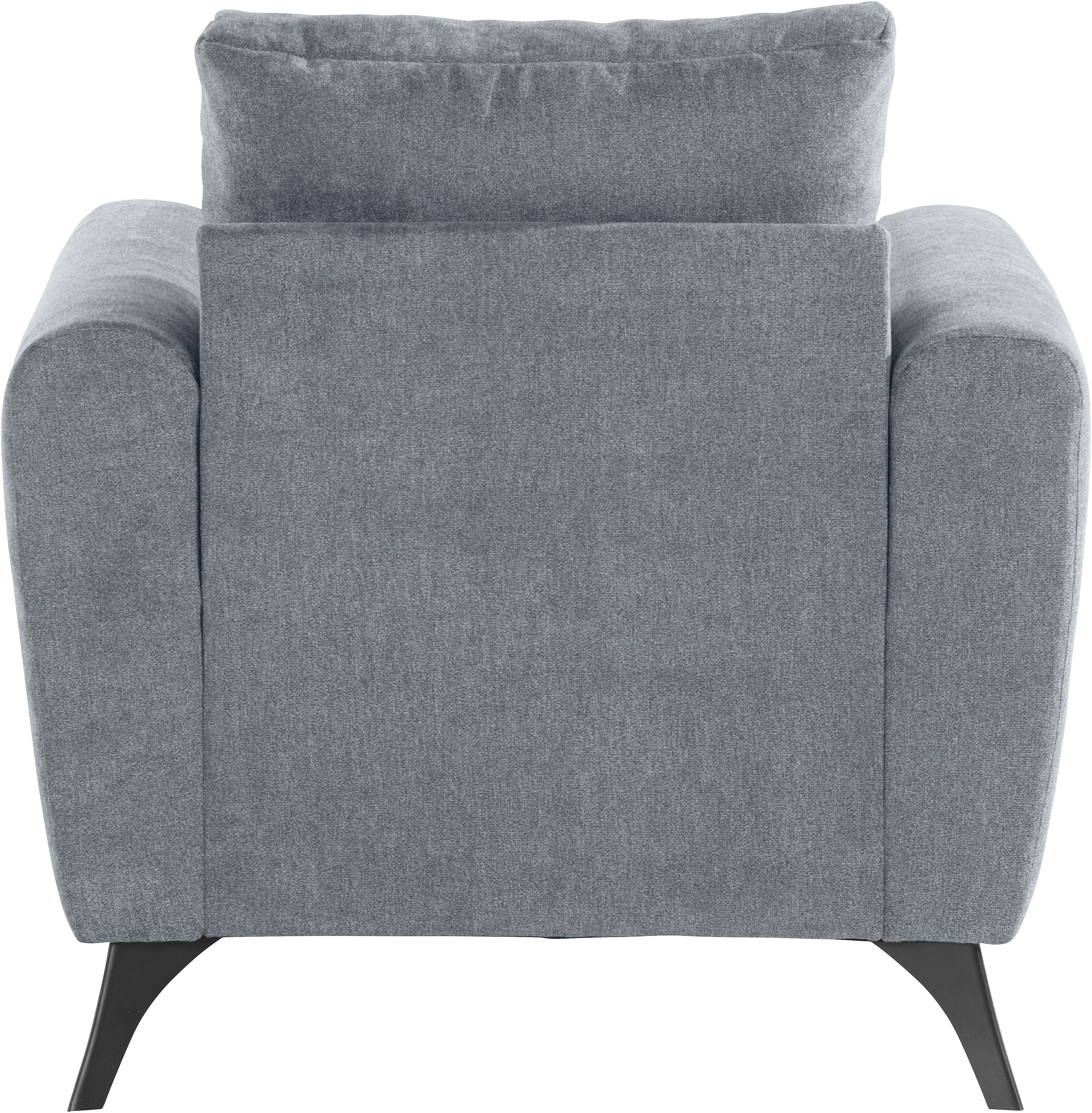 INOSIGN Sessel Lörby, auch mit Kissen Sitzbereich, feine Steppung clean-Bezug, lose im Aqua