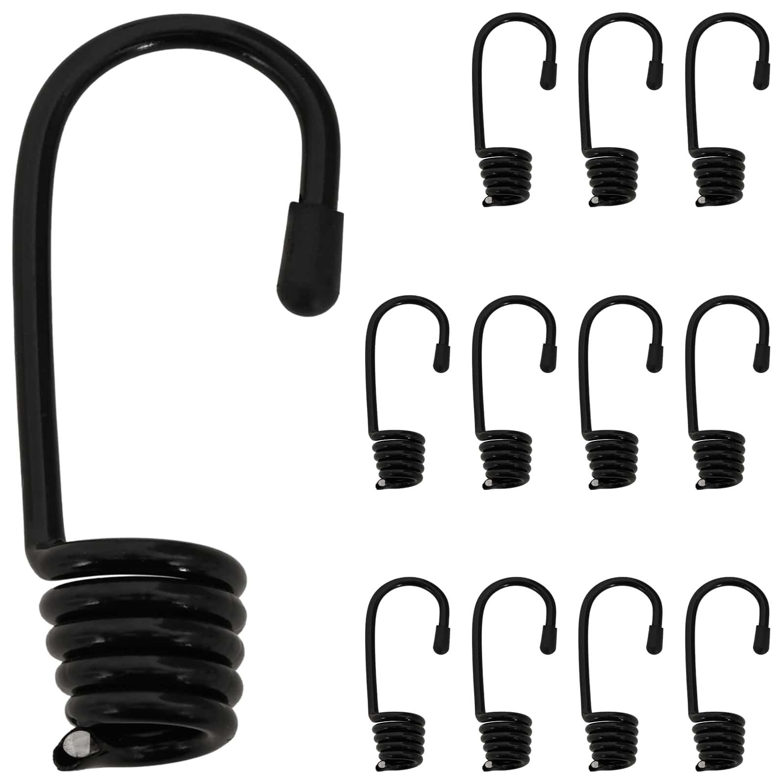 vidaXL Zeltteppiche Haken 12 Stk. Schwarz 6 mm x 5 cm Stahl