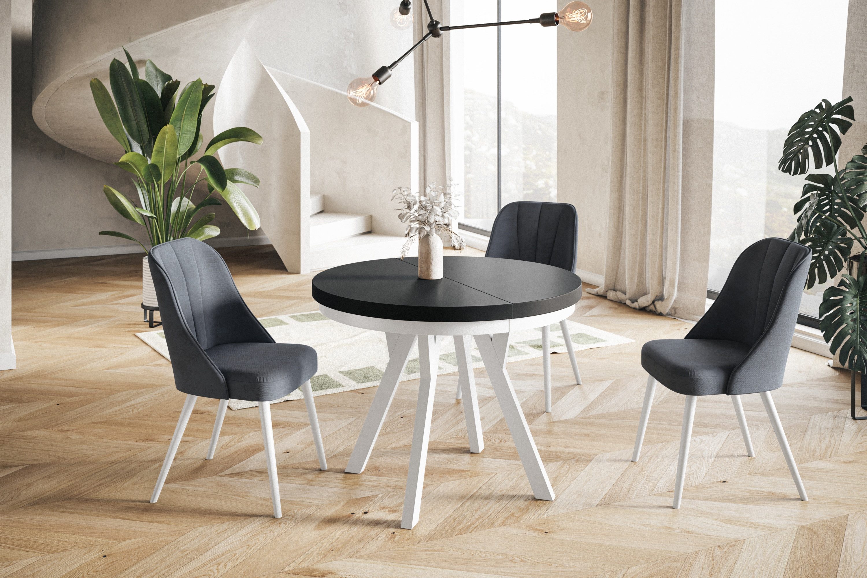 Alpi-Möbel Esstisch Wohnzimmertisch - Ausziehbarer runder günstig online kaufen