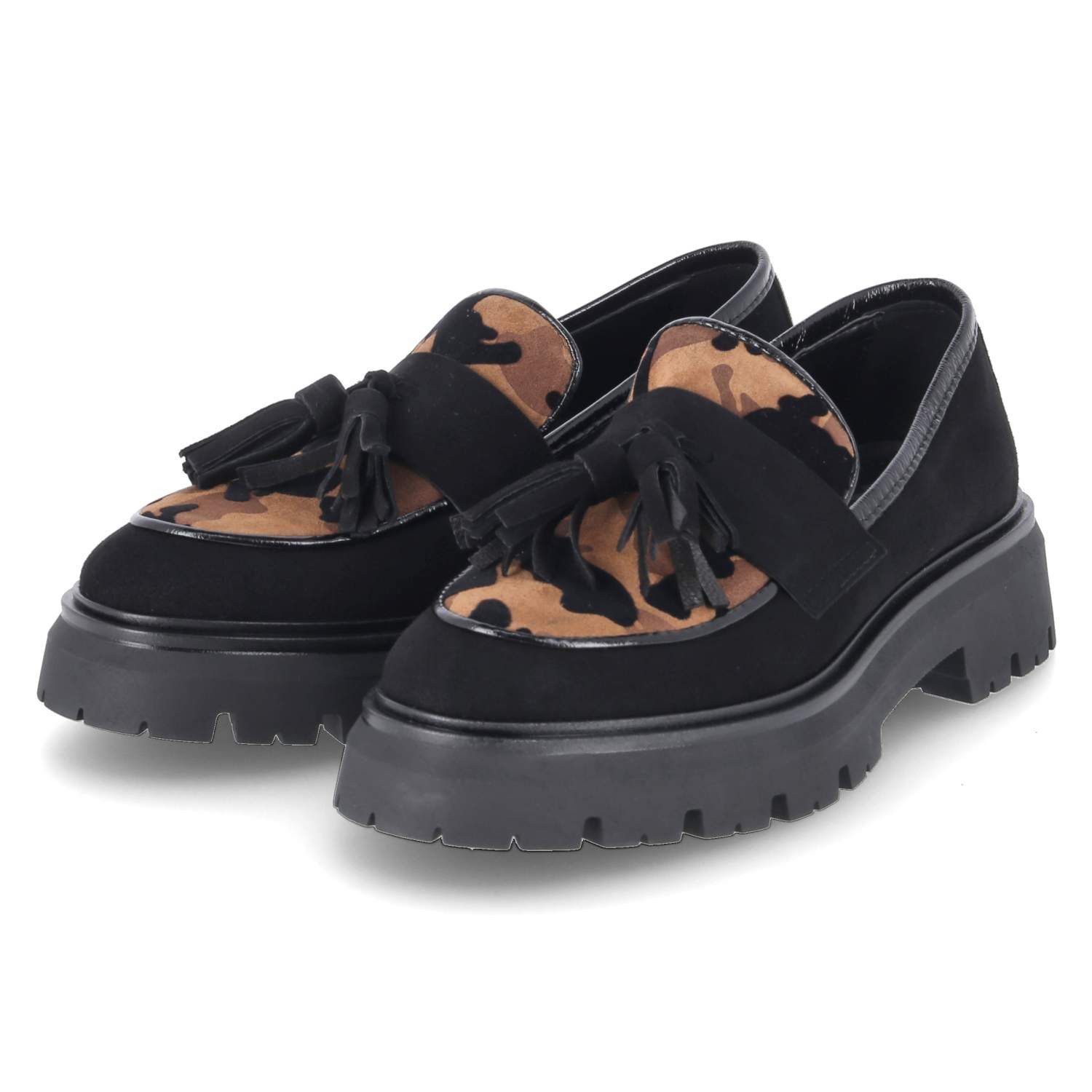 Kaerlek Kaerlek K133 Nero Damen Rauleder schwarz Slipper