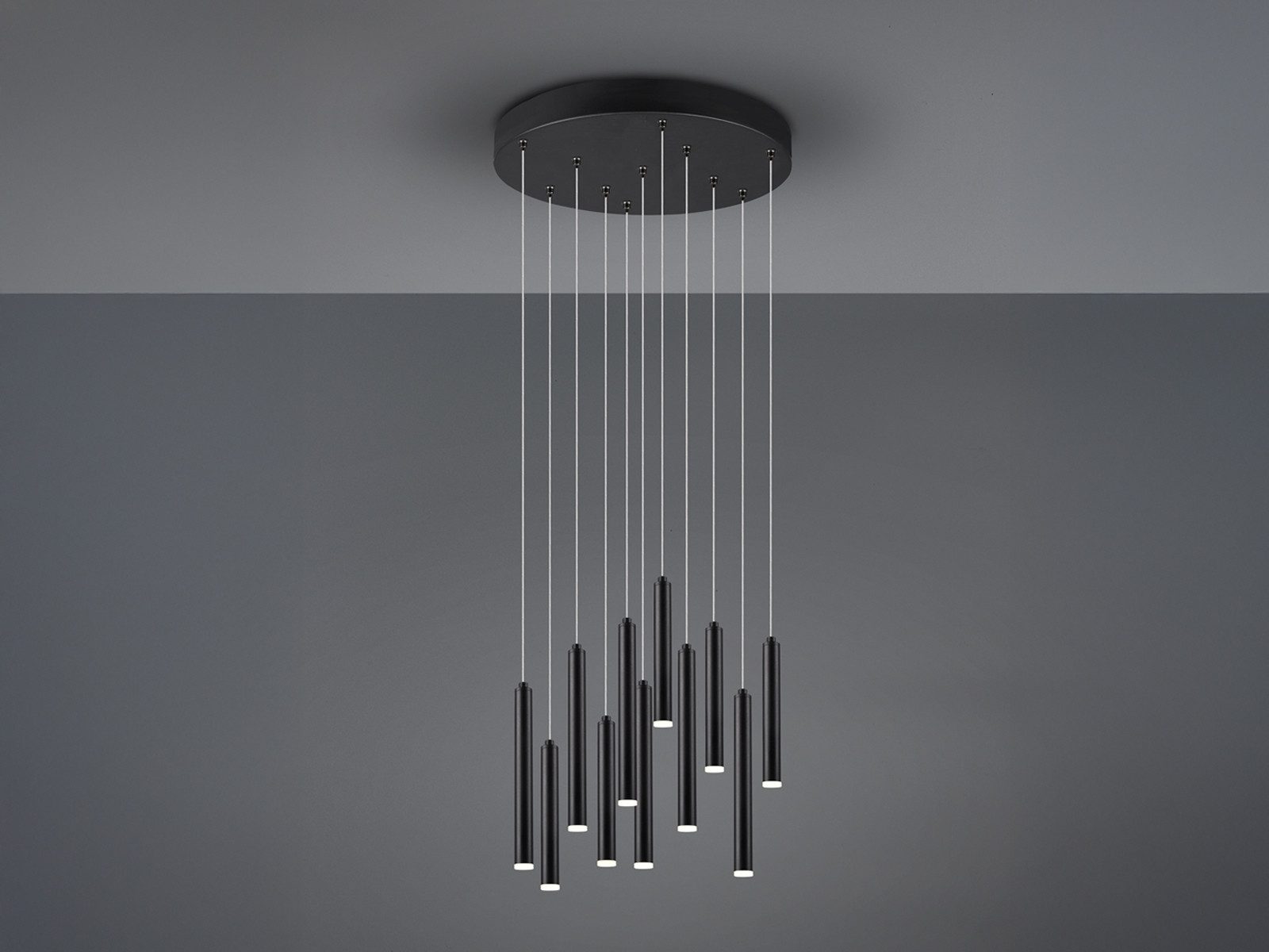 TRIO Leuchten LED Pendelleuchte, Dimmfunktion, LED fest integriert, Warmweiß, Ausgefallene Cluster-Leuchte hängend für Esstisch, mehrflammig Ø 40cm