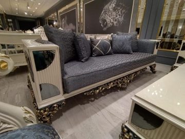 JVmoebel Wohnzimmer-Set Luxuriöses Set zwei Edlen 3-Sitzer Sofas Hochwertigen Materialien, (2-St., 2x Sofas), Made in Europe