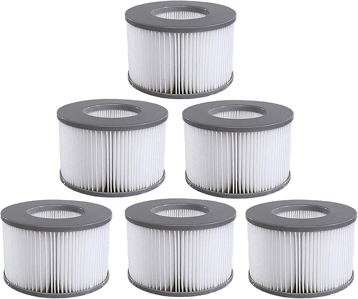 FELIXLEO Pool-Filterkartusche 6er-Pack Ersatzfilter für MSPA Whirlpool Filterkartusche Modelle