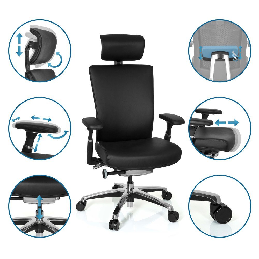 hjh OFFICE Drehstuhl »Profi Bürostuhl NOVA Leder« (1 St), ergonomisch  online kaufen | OTTO